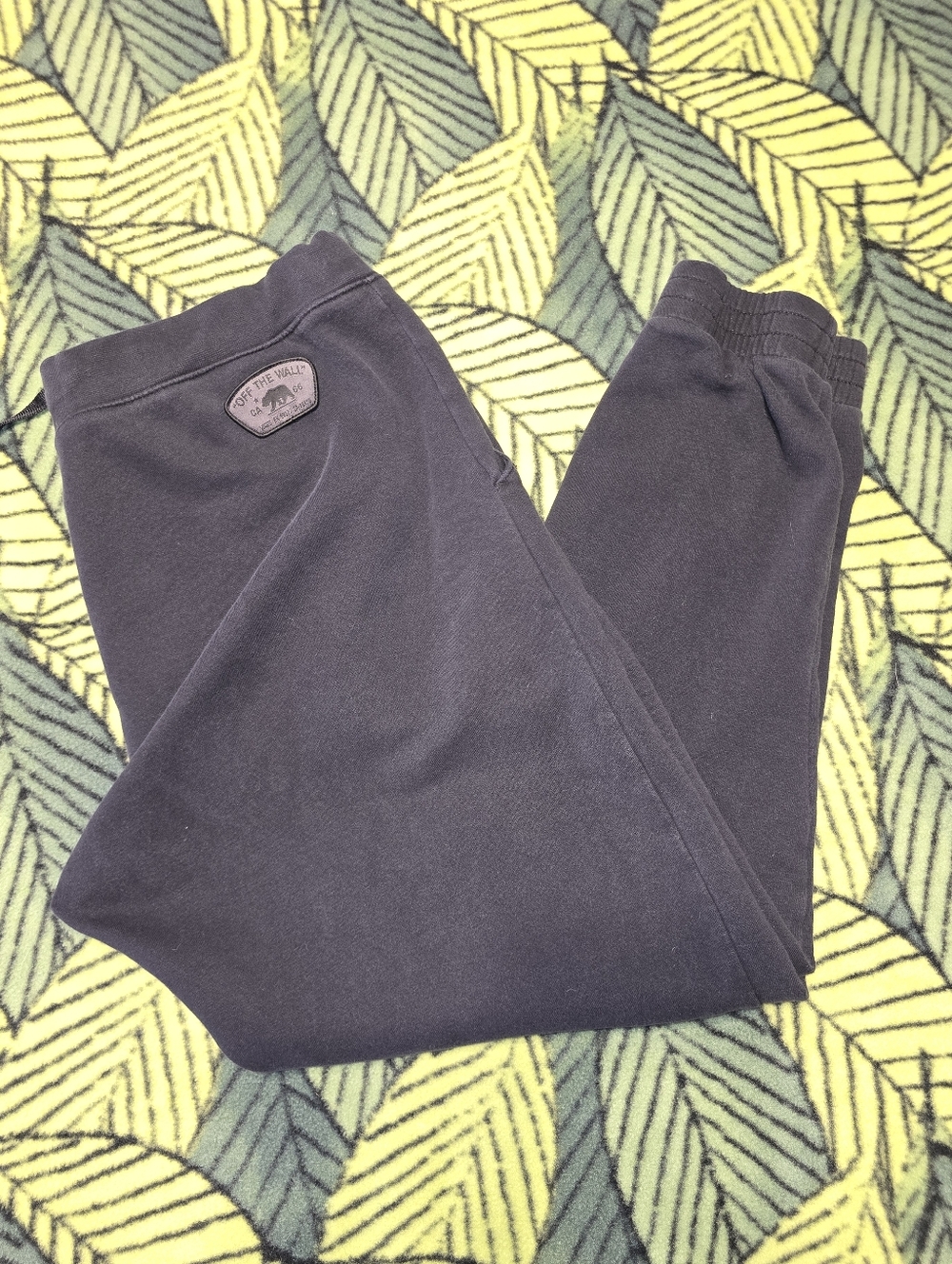 Vans Black Sweatpants with 'Off The Wall' Patch